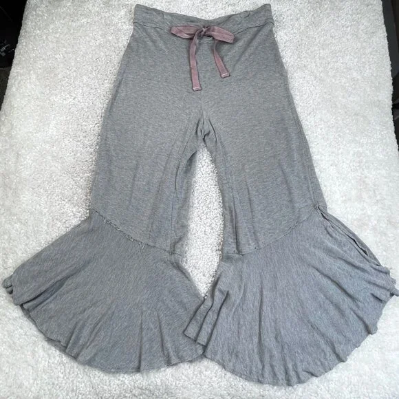 Free People Movement Sweet Flow Ruffle Pant Gray - Picture 2 of 11